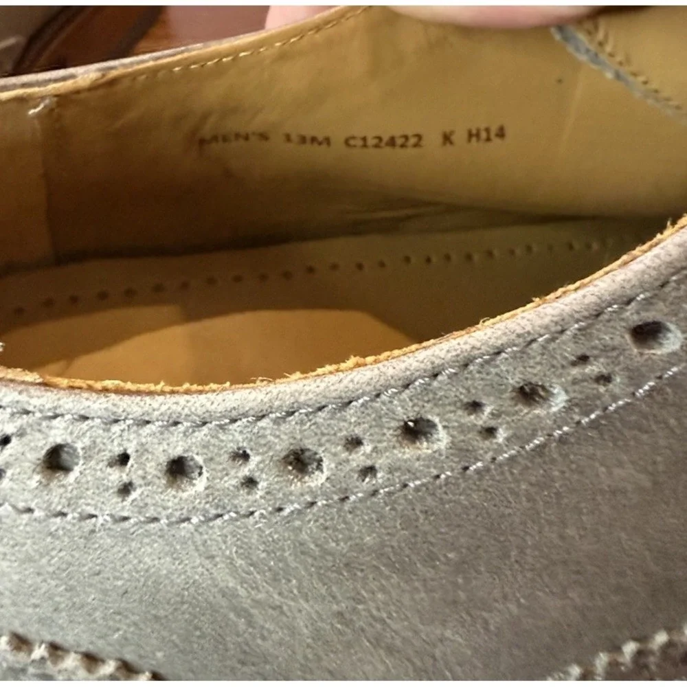 Cole Haan Colton C12422 Gray Nubuck Wingtip Oxford Men's $198 - Size 13M